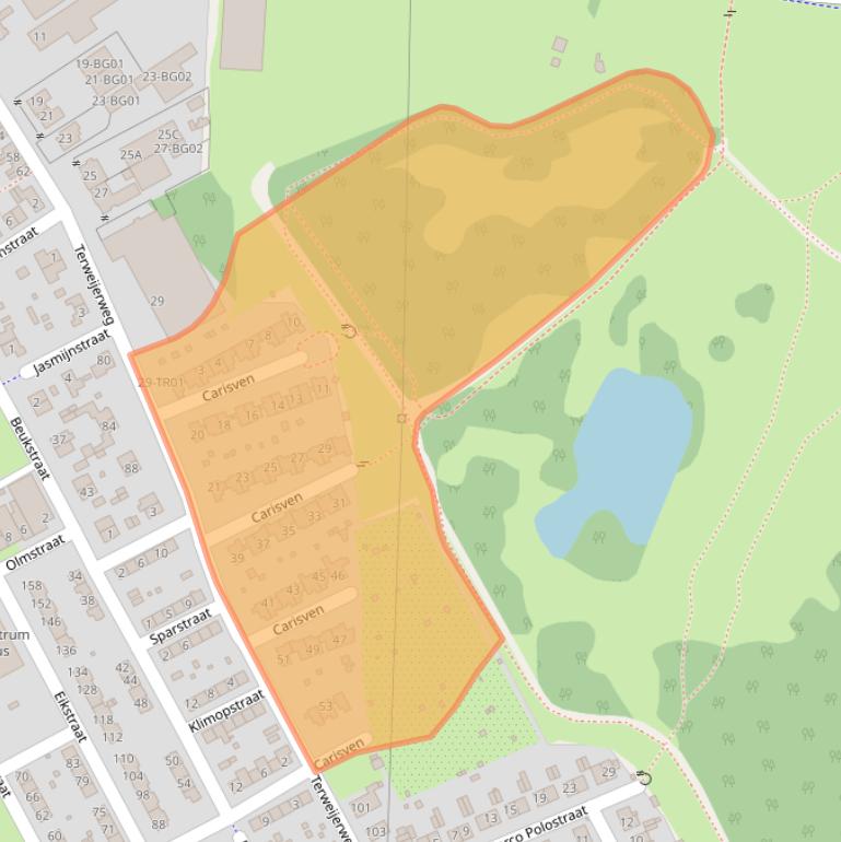 Kaart van postcodegebied 6413PB.
