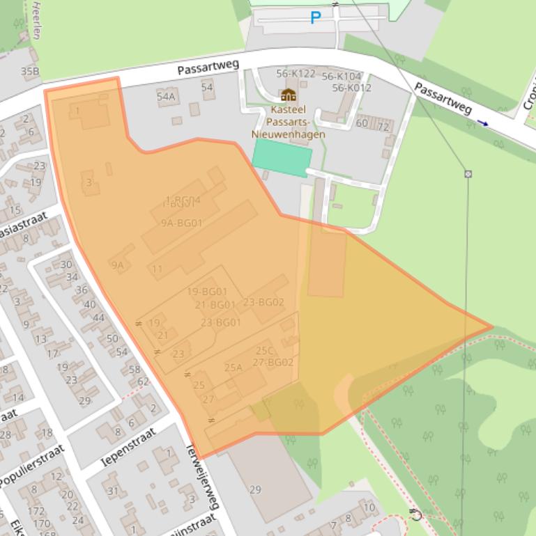 Kaart van postcodegebied 6413PC.