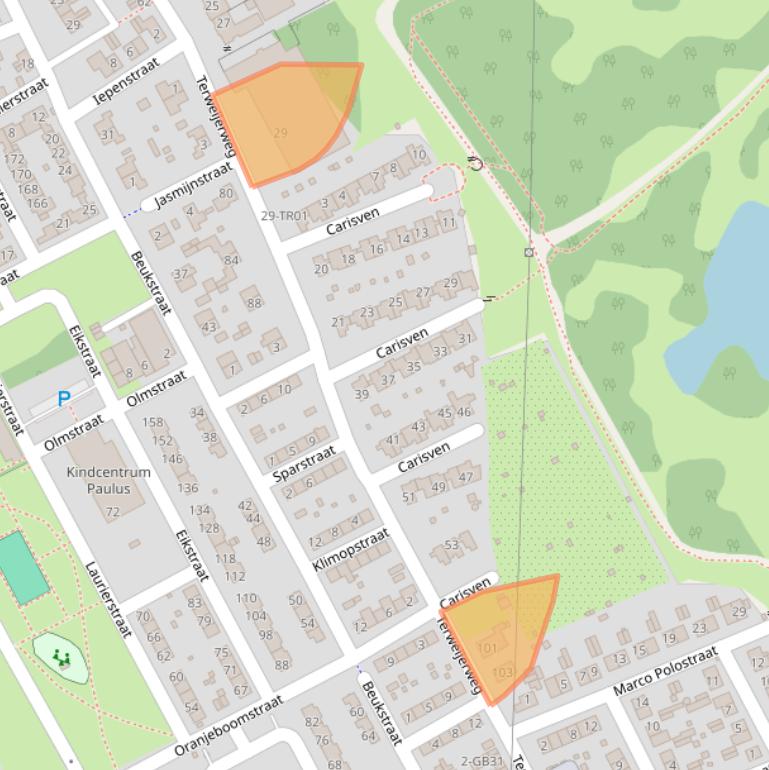 Kaart van postcodegebied 6413PD.