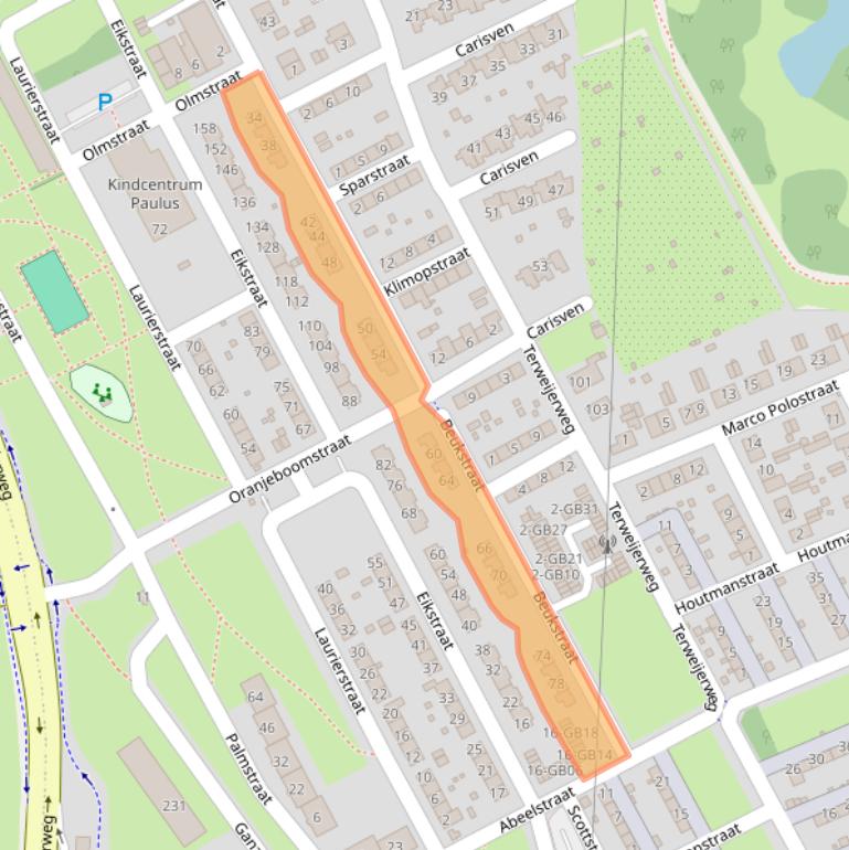 Kaart van postcodegebied 6413PP.