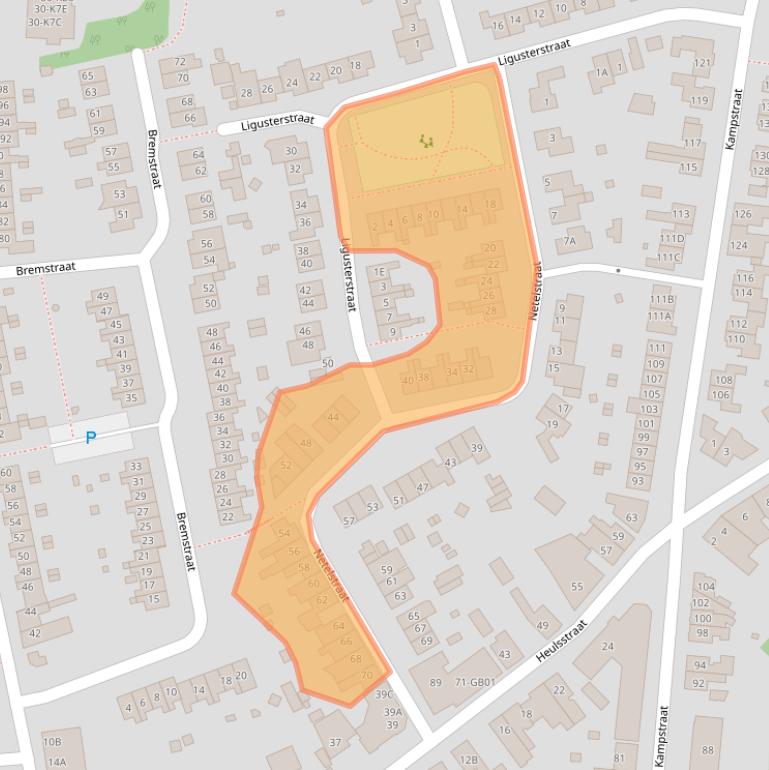 Kaart van postcodegebied 6413SP.