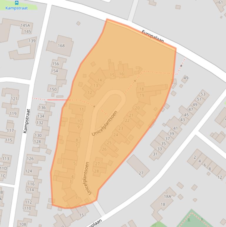 Kaart van postcodegebied 6413TA.