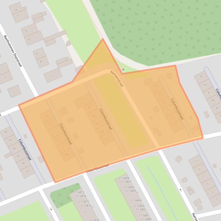 Kaart van postcodegebied 6413TN.