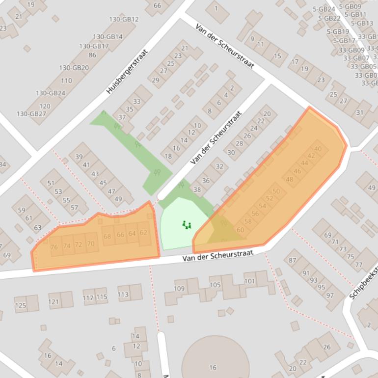 Kaart van postcodegebied 6413VJ.