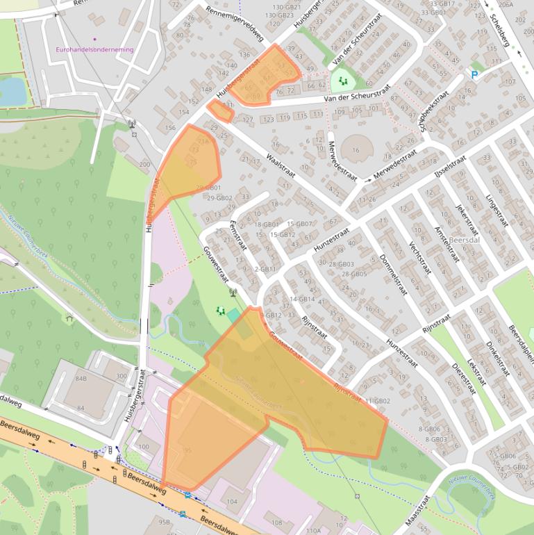 Kaart van postcodegebied 6413VL.