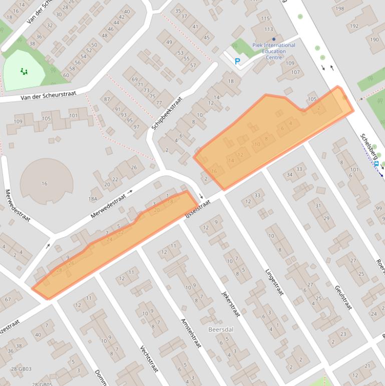 Kaart van postcodegebied 6413VW.