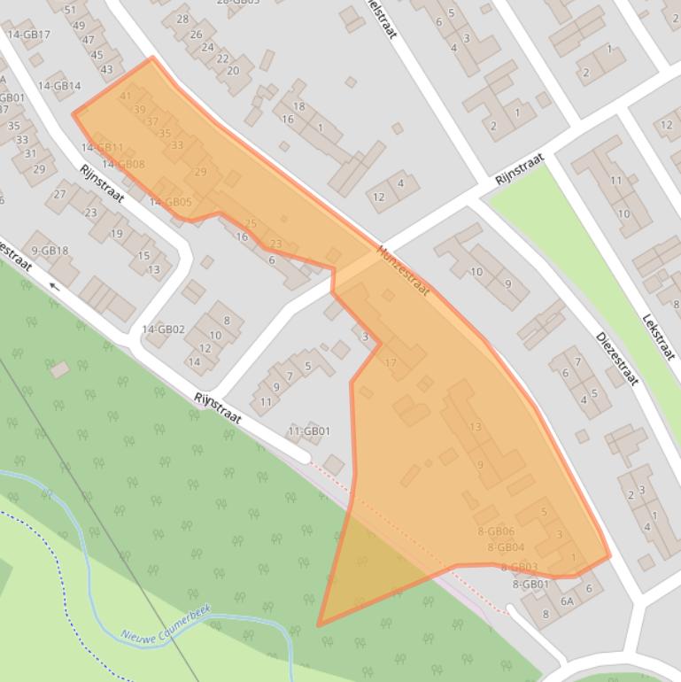 Kaart van postcodegebied 6413WC.