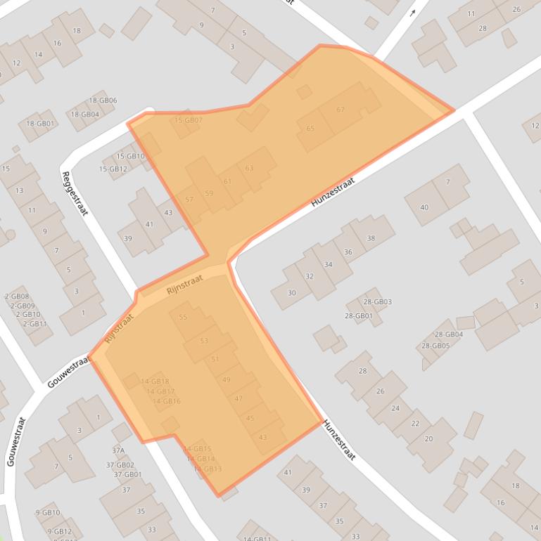 Kaart van postcodegebied 6413WD.