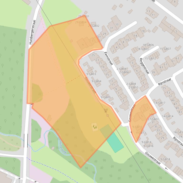 Kaart van postcodegebied 6413WJ.