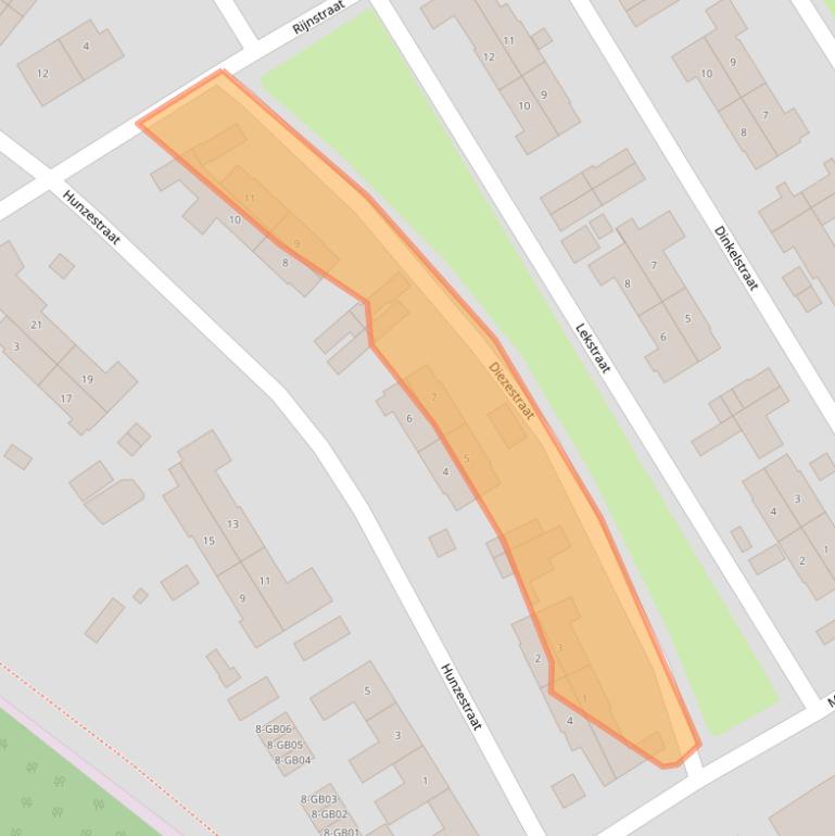 Kaart van postcodegebied 6413XE.