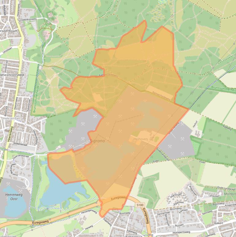 Kaart van postcodegebied 6414AA.