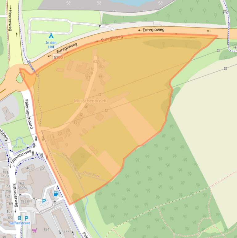 Kaart van postcodegebied 6414AB.