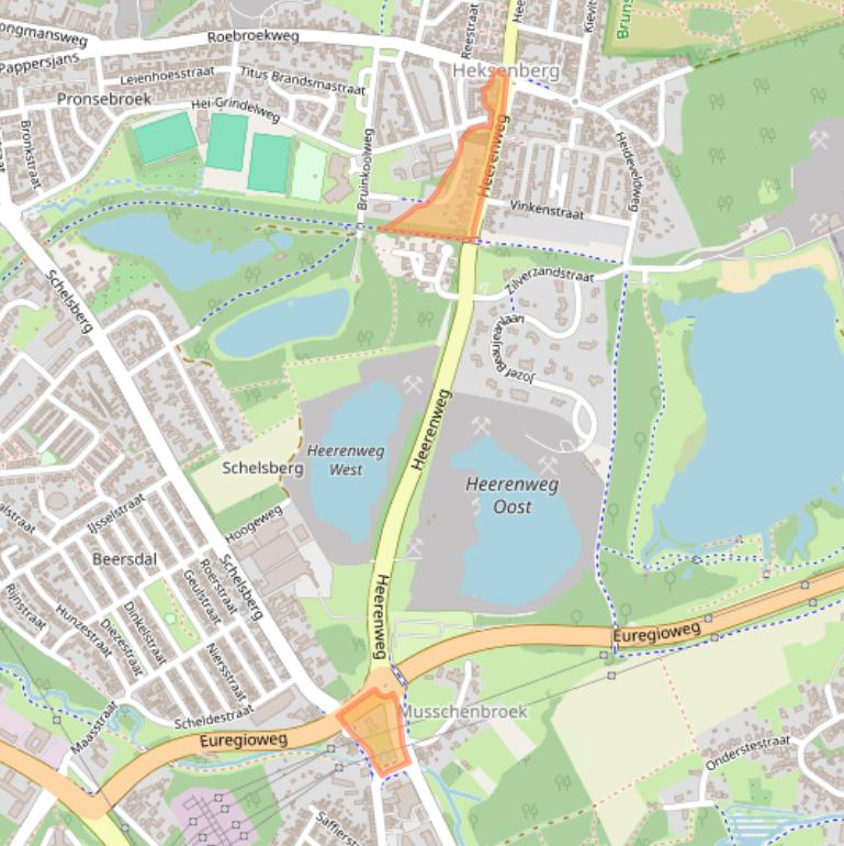 Kaart van postcodegebied 6414AC.