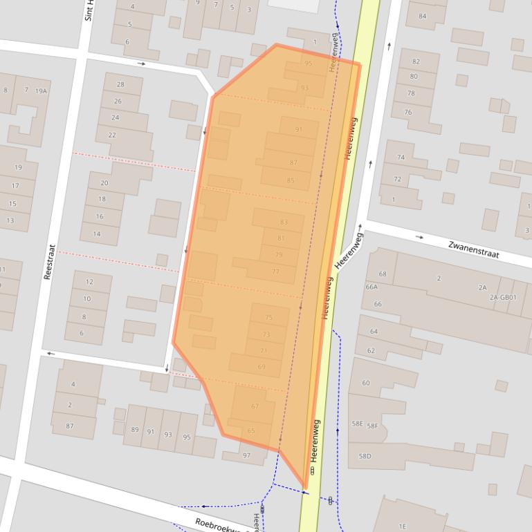 Kaart van postcodegebied 6414AD.