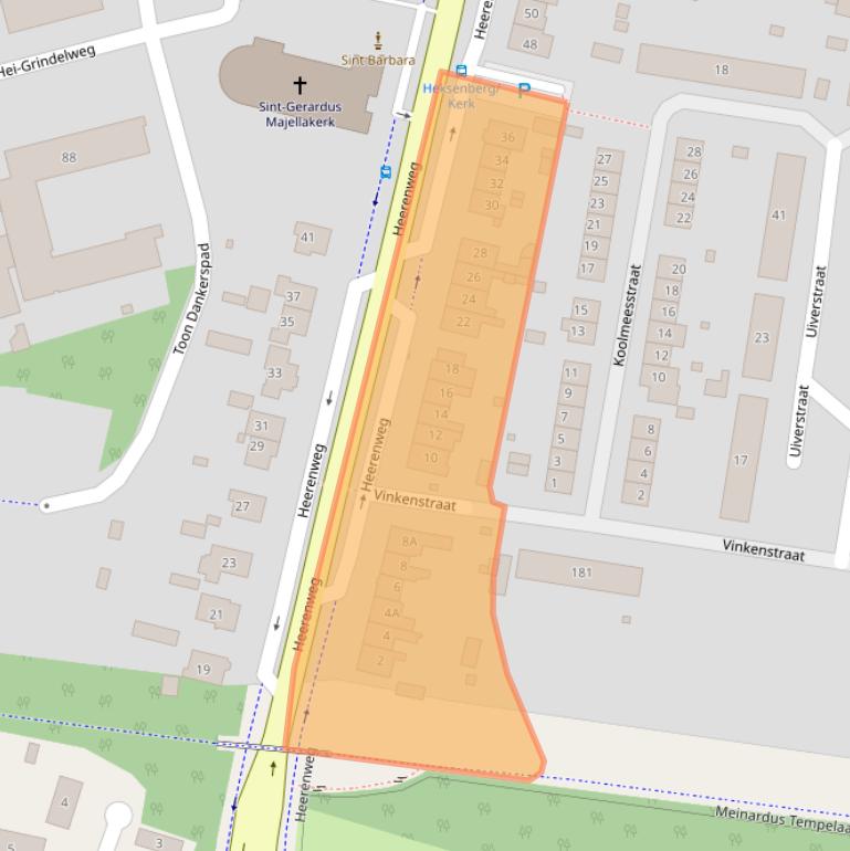 Kaart van postcodegebied 6414AM.
