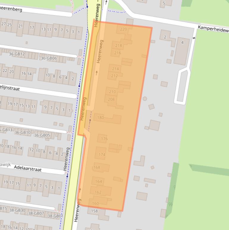 Kaart van postcodegebied 6414AS.