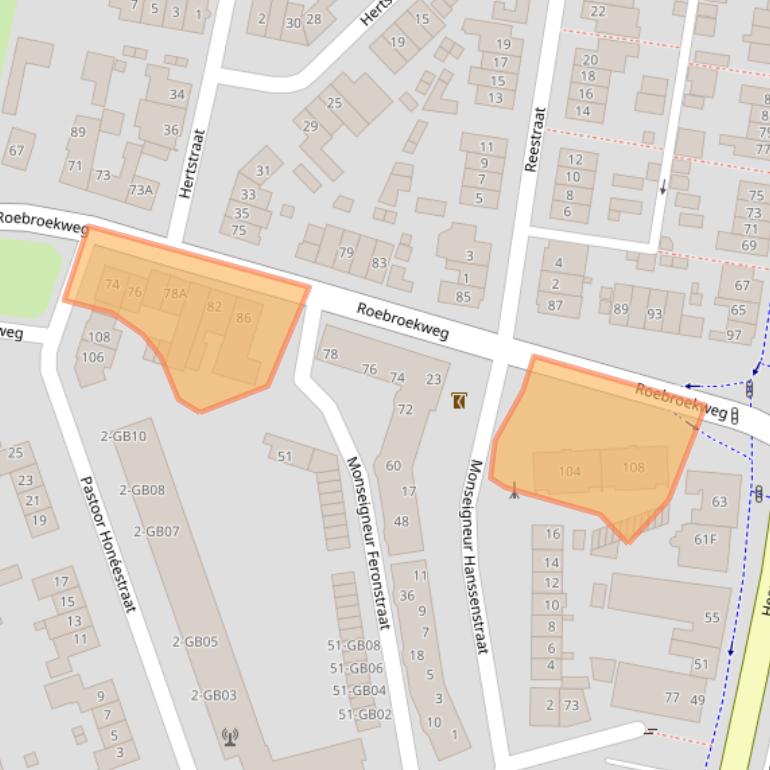 Kaart van postcodegebied 6414BE.