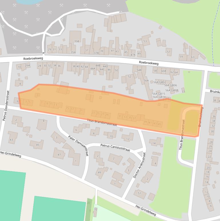 Kaart van postcodegebied 6414BK.