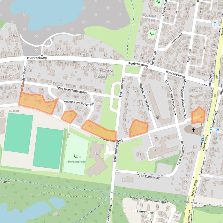 Kaart van postcodegebied 6414BS.