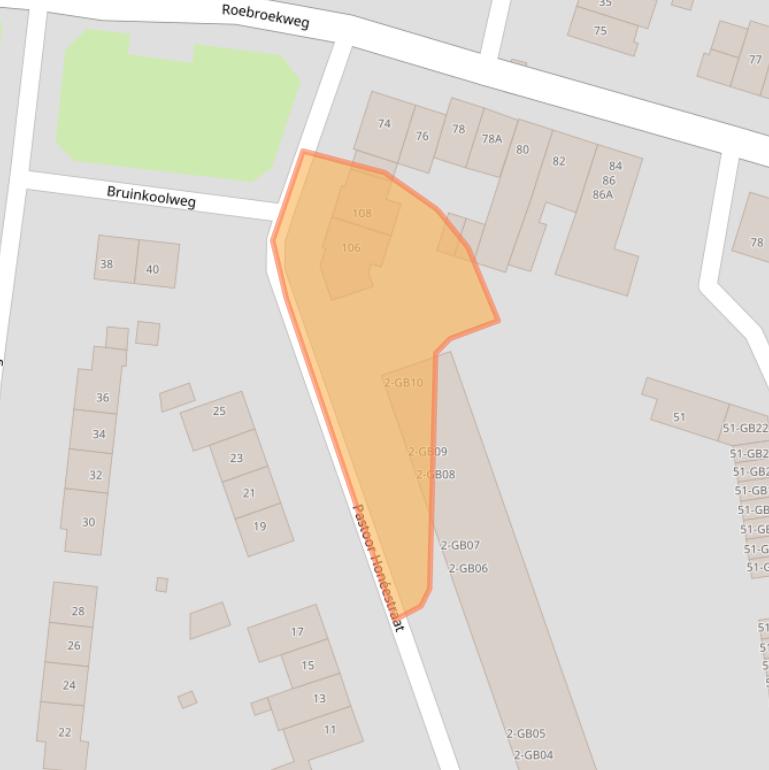 Kaart van postcodegebied 6414BZ.