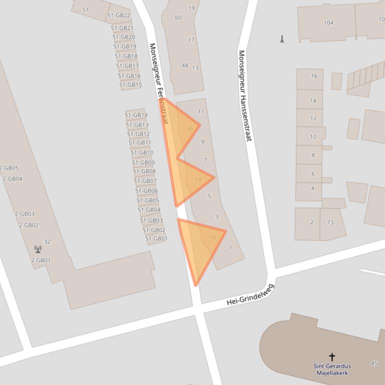 Kaart van postcodegebied 6414CA.