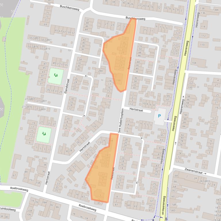 Kaart van postcodegebied 6414CD.