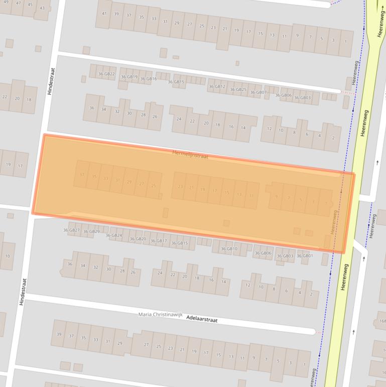 Kaart van postcodegebied 6414EA.
