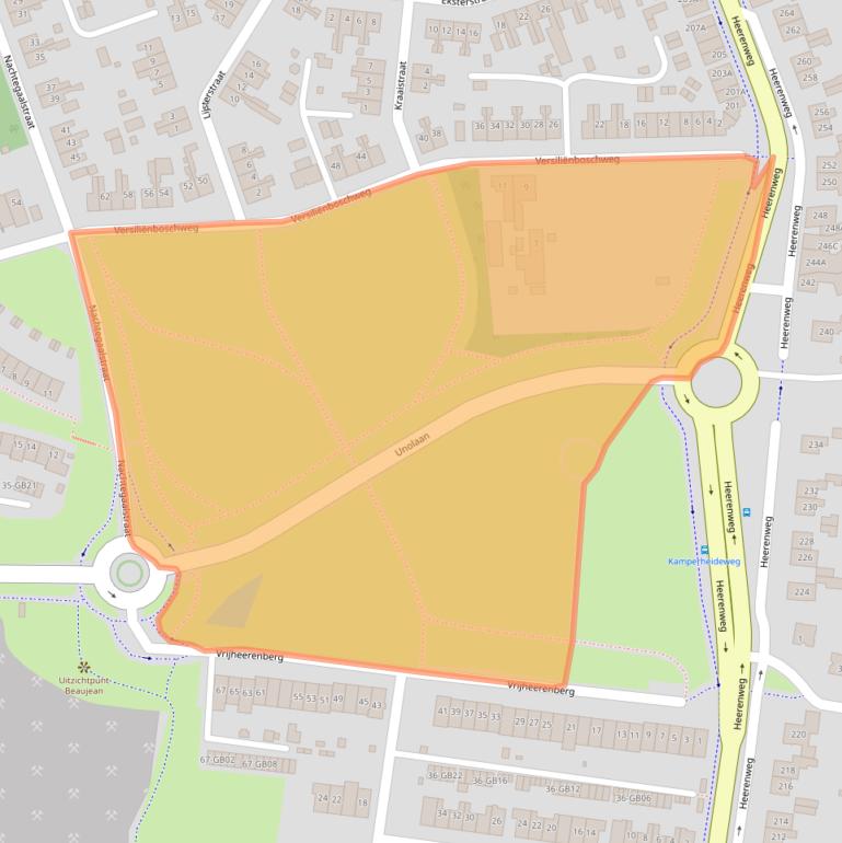 Kaart van postcodegebied 6414EE.