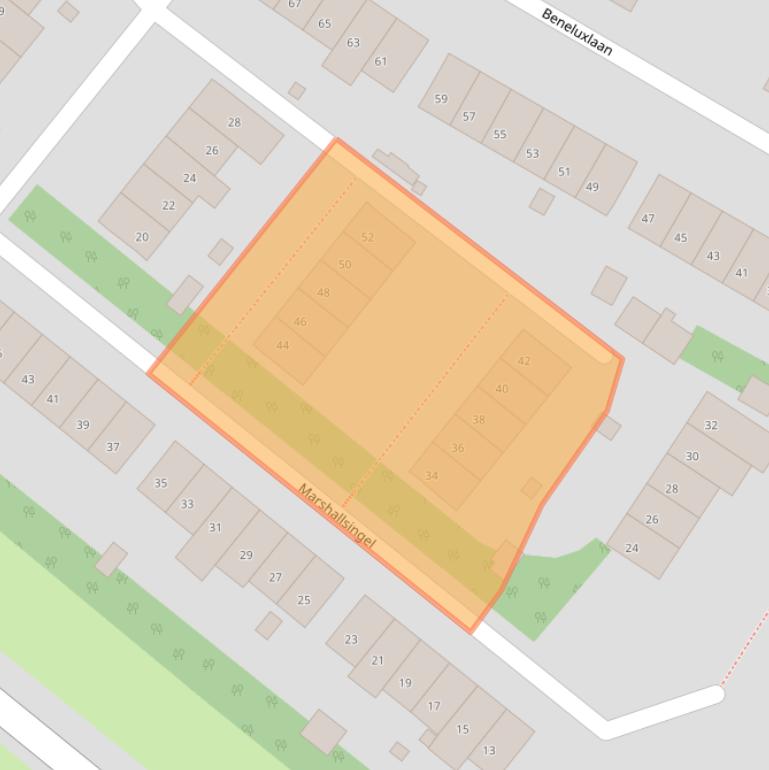 Kaart van postcodegebied 6414GP.