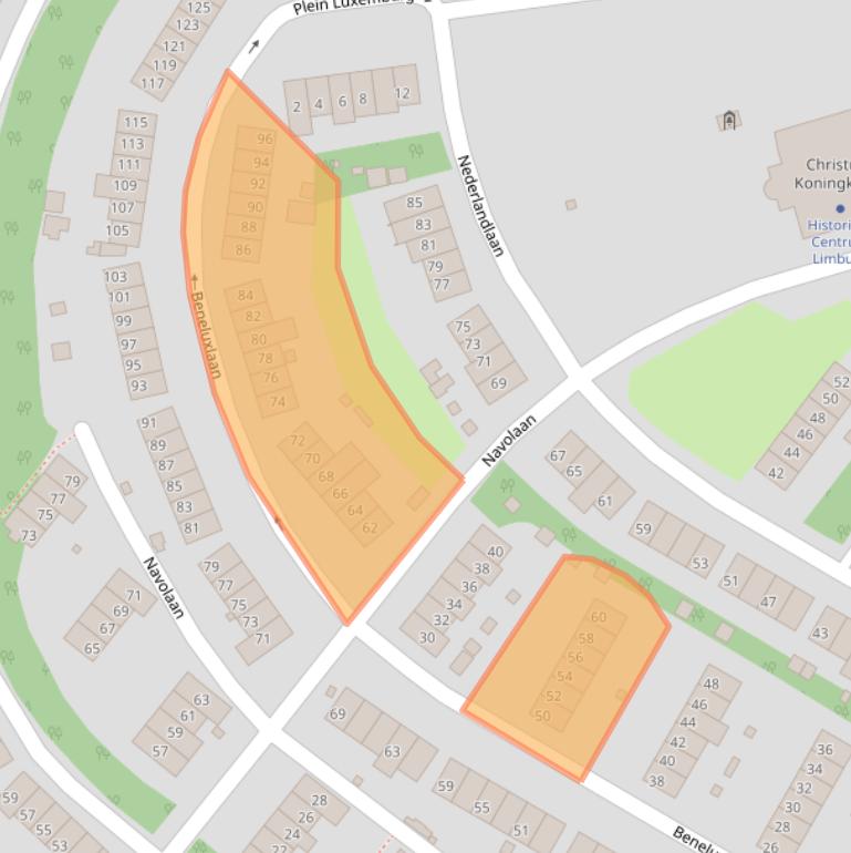 Kaart van postcodegebied 6414GX.