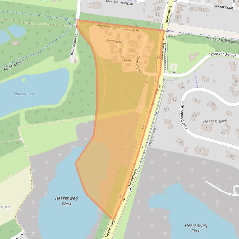 Kaart van postcodegebied 6414GZ.