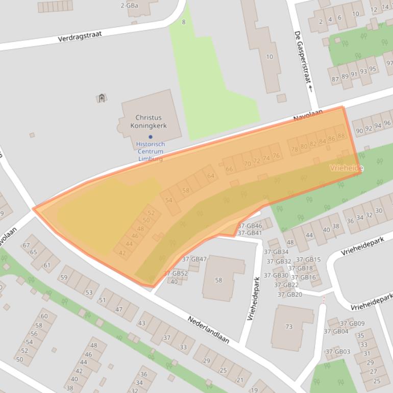 Kaart van postcodegebied 6414HH.