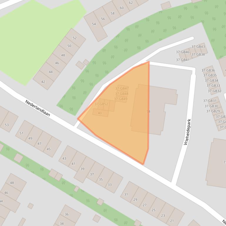 Kaart van postcodegebied 6414JG.