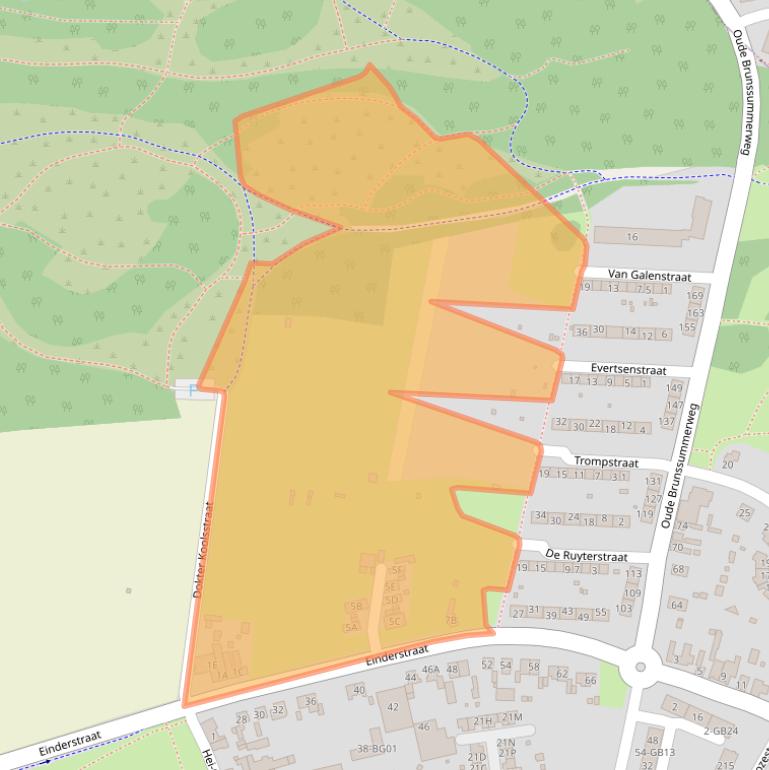 Kaart van postcodegebied 6414NG.