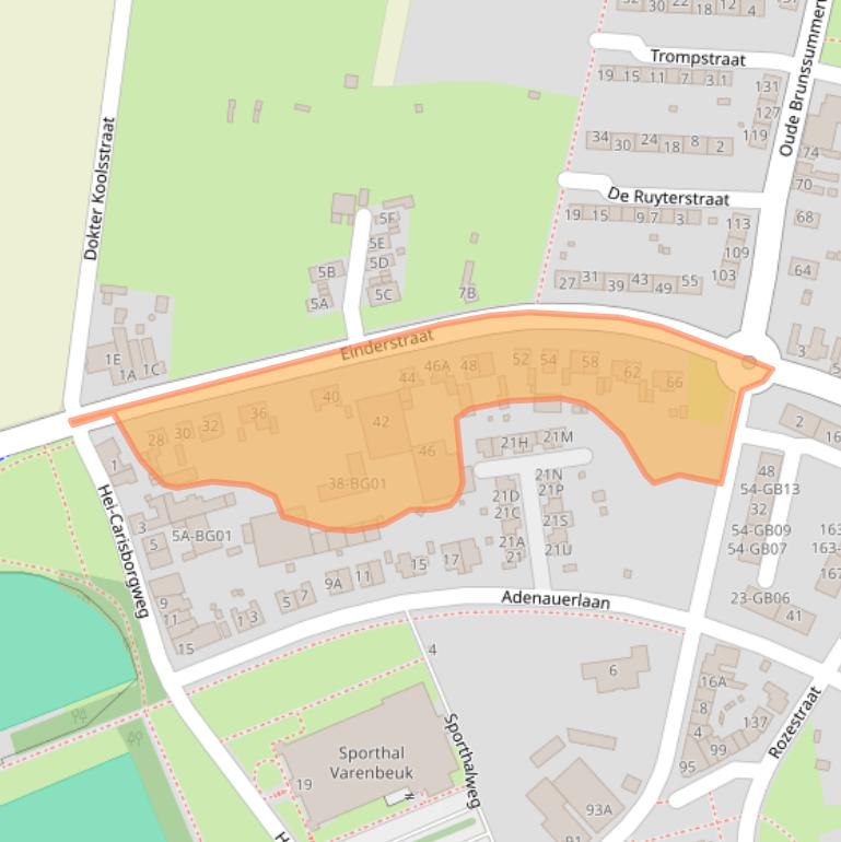 Kaart van postcodegebied 6414NJ.