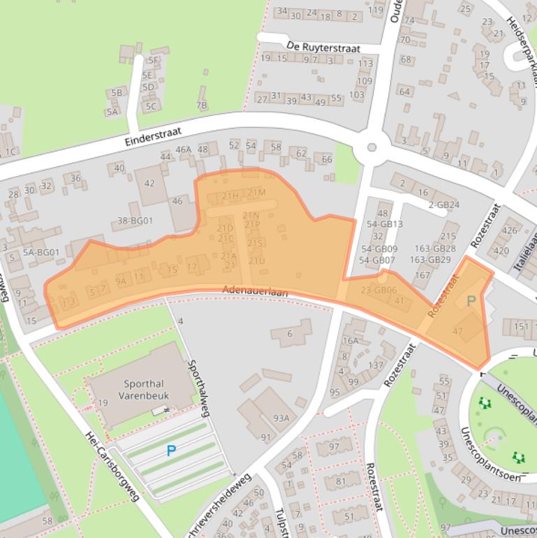 Kaart van postcodegebied 6414NM.