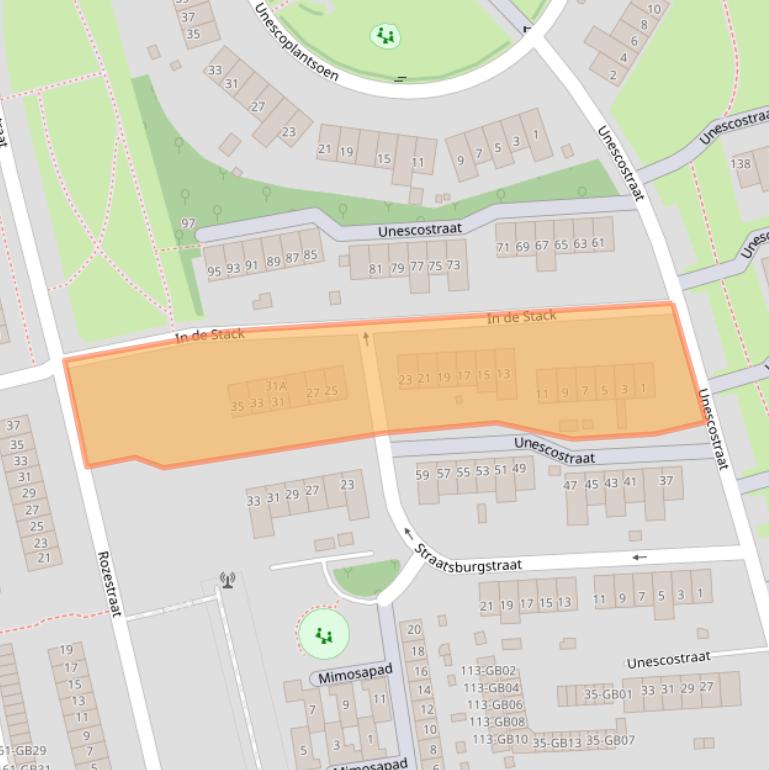 Kaart van postcodegebied 6414PB.