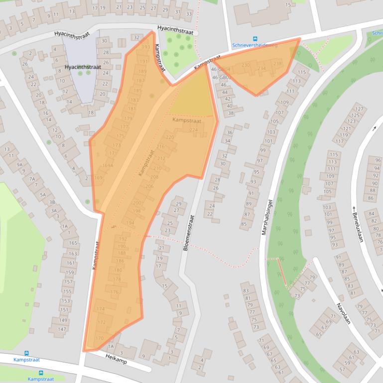 Kaart van postcodegebied 6414RH.