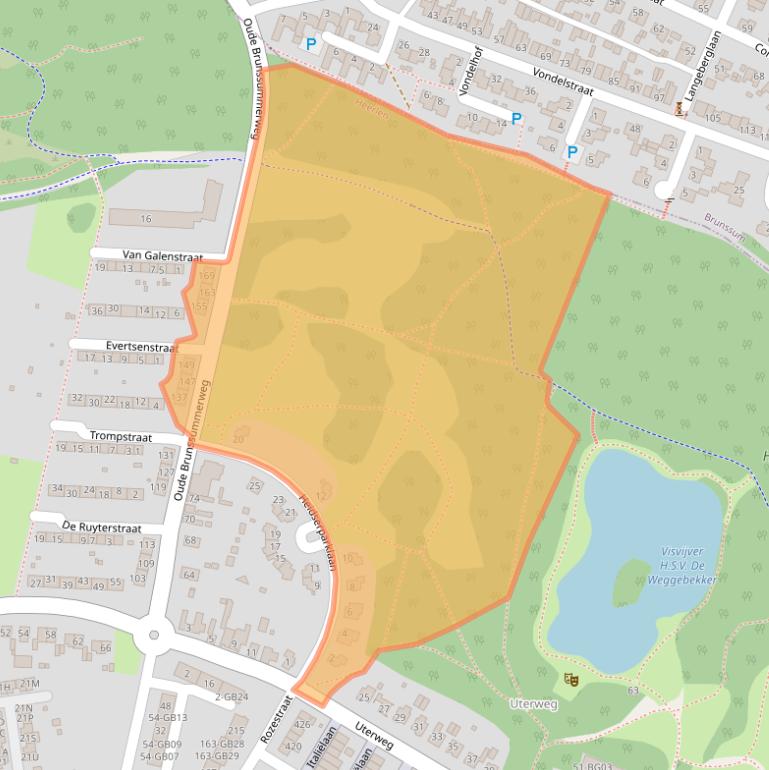 Kaart van postcodegebied 6414SJ.