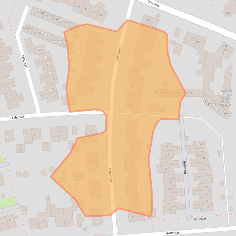 Kaart van postcodegebied 6414TG.