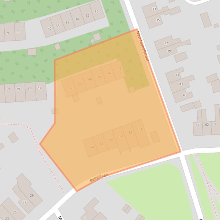 Kaart van postcodegebied 6414TX.