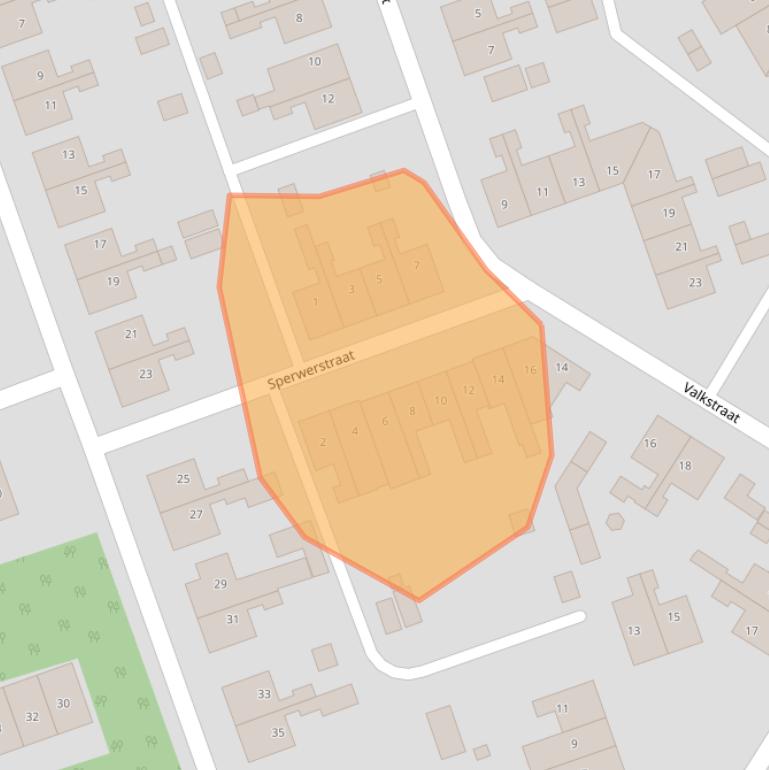 Kaart van postcodegebied 6414TZ.