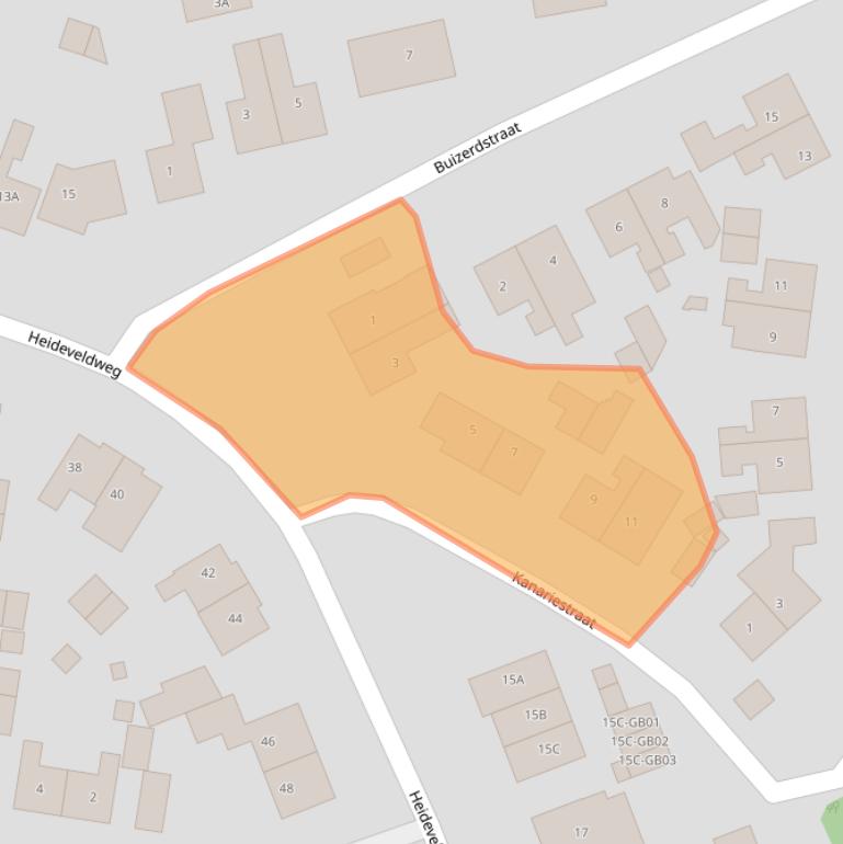 Kaart van postcodegebied 6414VW.