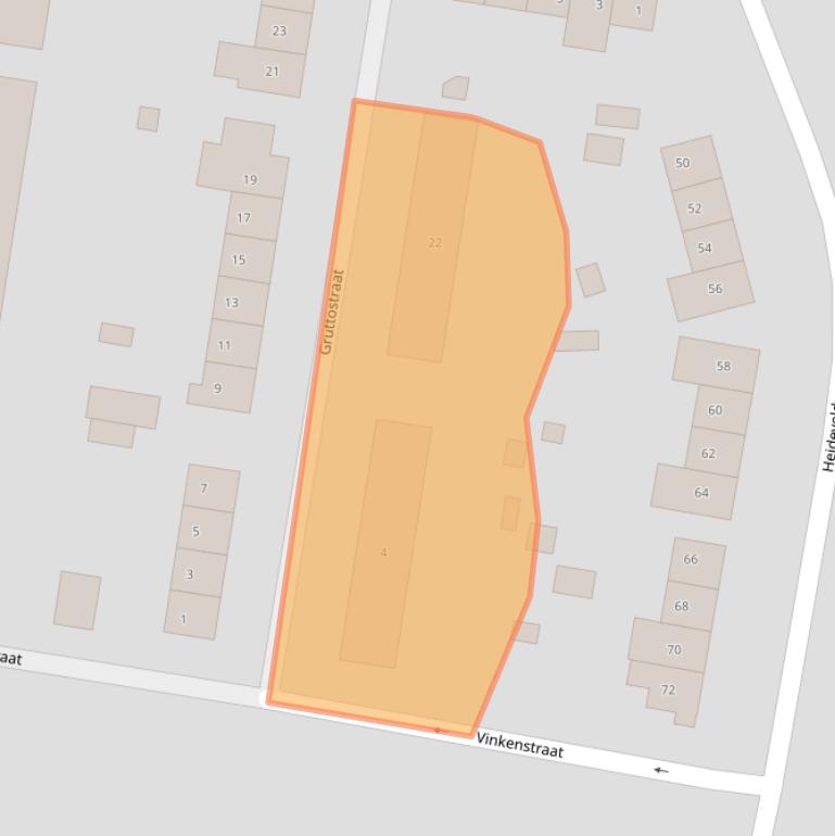 Kaart van postcodegebied 6414VZ.