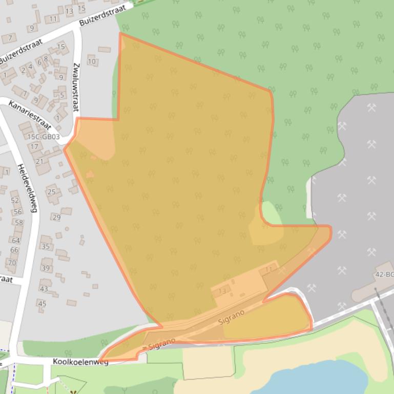 Kaart van postcodegebied 6414XP.