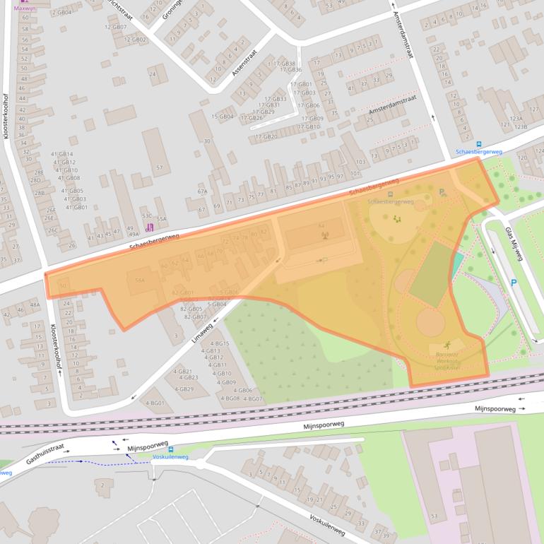Kaart van postcodegebied 6415AJ.