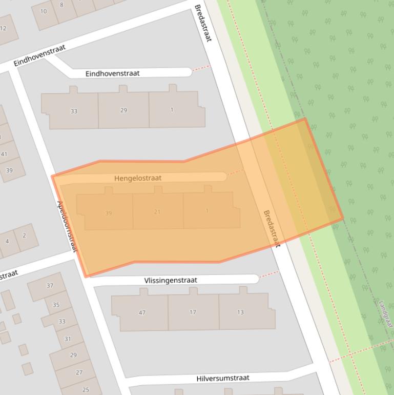 Kaart van postcodegebied 6415BB.