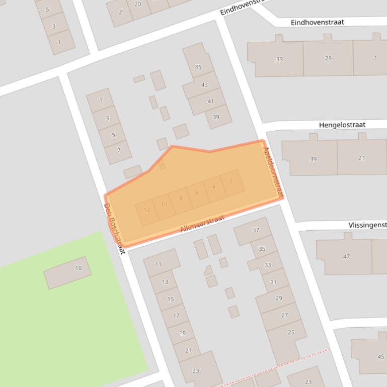 Kaart van postcodegebied 6415BH.