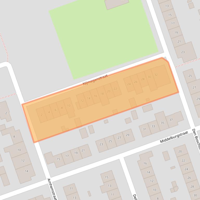 Kaart van postcodegebied 6415BK.