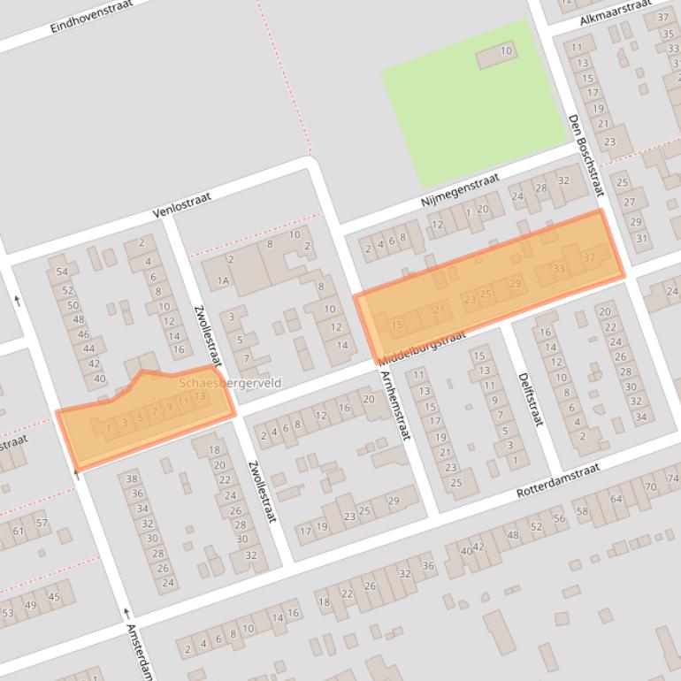 Kaart van postcodegebied 6415BL.